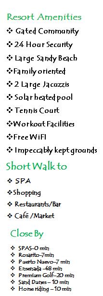 Calafia Amenities